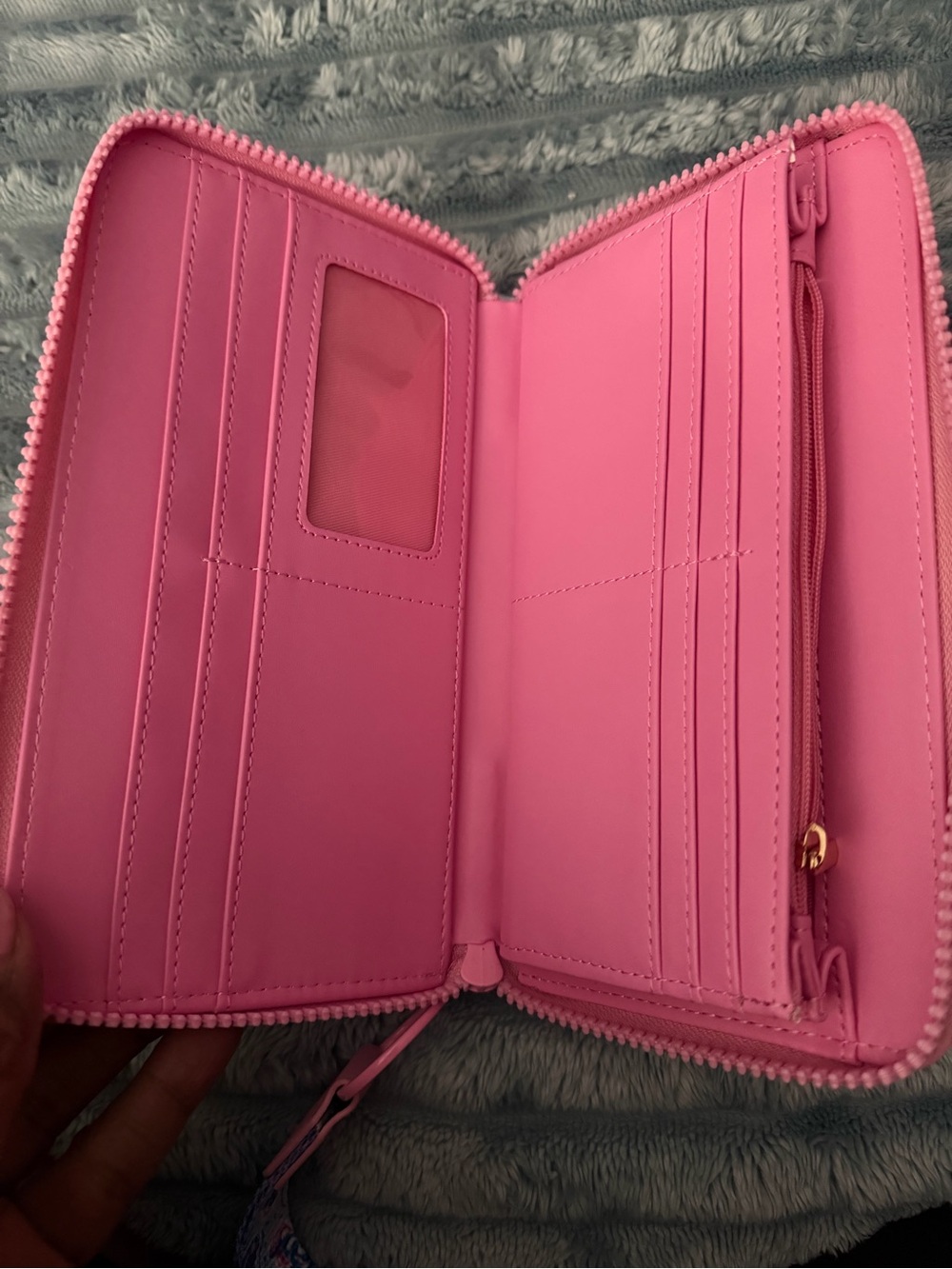 Simply Southern Oyster Pink & Blue Swirl Phone Wristlet Wallet - Picture 3 of 5